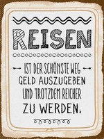 Holzschild 40X30 Cm Reisen Ist Der SchöNste Weg Deko Schild Deko Geschenk Schil