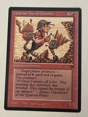 Magic the Gathering MTG Legends Quarum Trench Gnomes LP+   (Beta Bob)