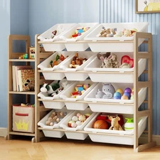 Toy Storage Organizer - Toy Organizers and Storage with Bookshelf, Toy Storage S