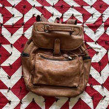 Zaino Frye in pelle marrone borsa con coulisse così com'è invecchiato