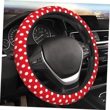 Red Polka Dot Steering Wheel Cover For Women Men Girls Car Accessories Decor 2 Red Polka Dot Steering Wheel Cover For Women Men Girls Car Accessories Decor 2