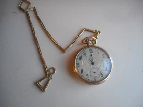 Antique Elgin 17 Jewel Golf filled Pocket Watch