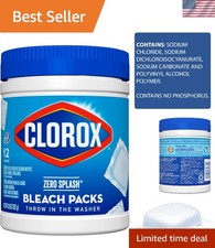 Splashless Bleach Packs for Laundry Surfaces - 12 Count Convenience