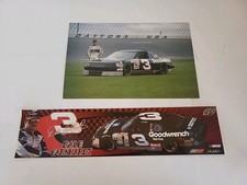 Set Of Dale Earnhardt Items Bumper Sticker And 6x9 Photo At Daytona Nascar