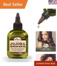 2.5 Oz Jojoba Oil - Natural Antiseptic Hair Treatment for Healthy Scalp Growth