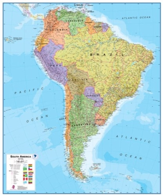 America south laminated (Sheet map, rolled)