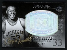 2012 Upper Deck Exquisite Collection Championship Bling Cazzie Russell Auto /99