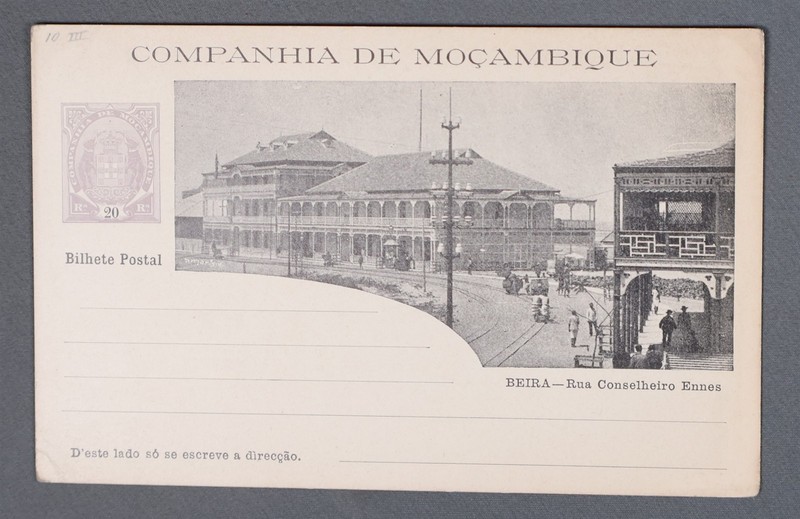 MayfairStamps Mozambique Beira Ennes Conselheiro Street 20 Reis Stationery Card