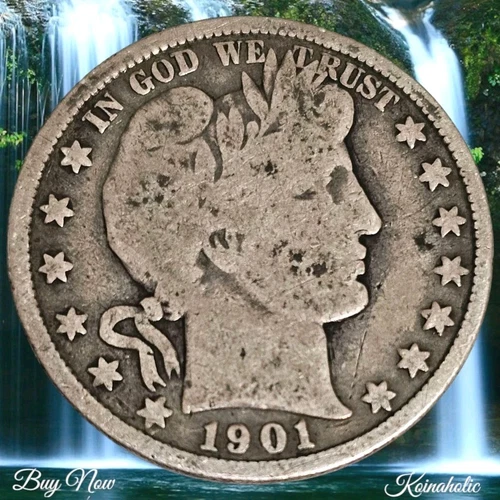1901 Barber Half Dollar, 50C Nice Original Very Good Condition Needs A New Home
