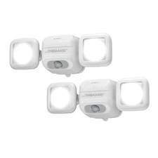 Mr. Beams 500 Lumen Motion Sensing LED Dual Head Security Spotlight 2 Pack