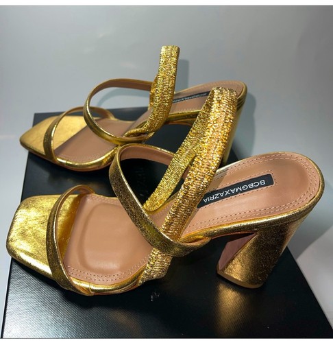 BCBGMAXAZRIA Estelle Gold Heels