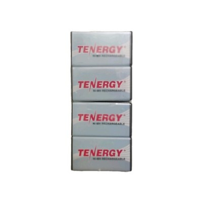 Tenergy 4PCS 9V 250mAh NiMH Rechargeable Batteries Cells for Smoke Detector