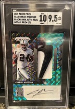 2020 Prizm #SLA Charles Woodson Blockchain Auto Relic 1 Of 1 SGC 9.5/Auto 10 🏈