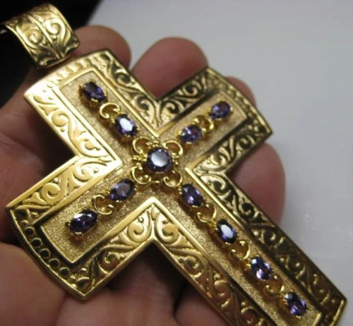 Pectoral Cross for Bishops and Priests - Gold plated over brass - 297