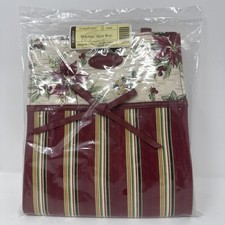 Longaberger Holiday Gift Bag Fabric Holiday Stripe Botanical Poinsettia-NWT