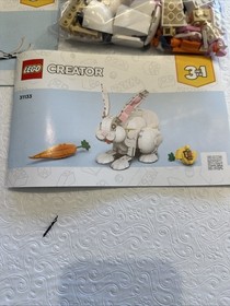Lego Creator 3 in 1 #31021 Cat/Dog/Bunny/Mouse #31133 White Bunny Used Complete