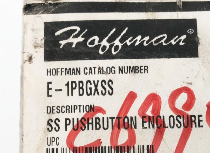 New Hoffman E-1PBGXSS Pushbutton Enclosure SS 60230 22mm 4 x 4 x 4-3/4 - No Box - Image 3 of 4