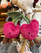 Jellycat Amuseables Plush Cherries Keychain Bag Charm Cute Collectible NWT