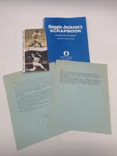 Reggie Jackson Autographed 1978 Yankees Media Guide W/Letters & Book Pages
