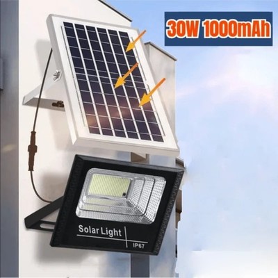 30W LED Solar Flood Lights Outdoor Street Light Dusk to Dawn Flood Wall Lamp US