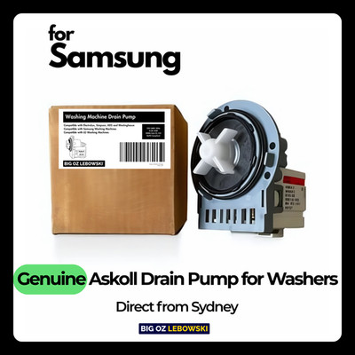 Genuine Askoll Drain Pump & Seal for Samsung Washing Machine