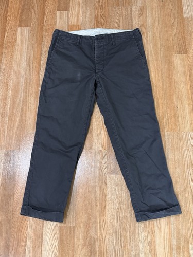 Visvim Made in Japan Cotton Cinchback Chino Pants Indigo Gray Size 3 .!!