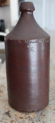 R. Morse s Refin d Root Beer Stoneware Bottle Tenants Harbor Maine Antique