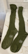 Calcetines oficiales vintage Boy Scouts of America hasta la rodilla verde oliva 2 pares LEER