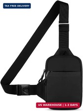 Simptech Mini Crossbody Sling Bag - Water-Resistant Dual Pocket Chest Pack - Lig