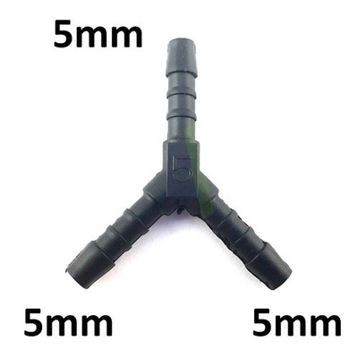 Y-Stück mit Widerhaken, 5 mm, Verbindungsstück, Schlauch, Rohr, Luft,...
