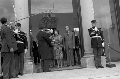 Official Visit Of Egyptian President Anwar El Sadat In Paris. In P- Old Photo 23