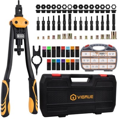 16'' Rivet Nut Tool Kit Nutserts Rivnut Hand Tool Set with 15PCS Metric & SAE
