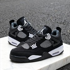 Men's Jordan 4 Retro "White Thunder" Mid Top Basketball Shoes