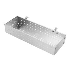 Plated Silver Mesh Chopstick Storage Box with Drainage for Home Kitchen Utensils