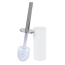 Soft Touch Toilet Brush and Holder Set  Bathroom Cleaning  Durable 360 Degr...