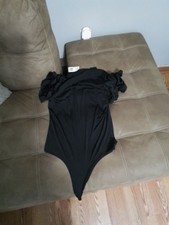 Womens Black Bodysuit Size Xl