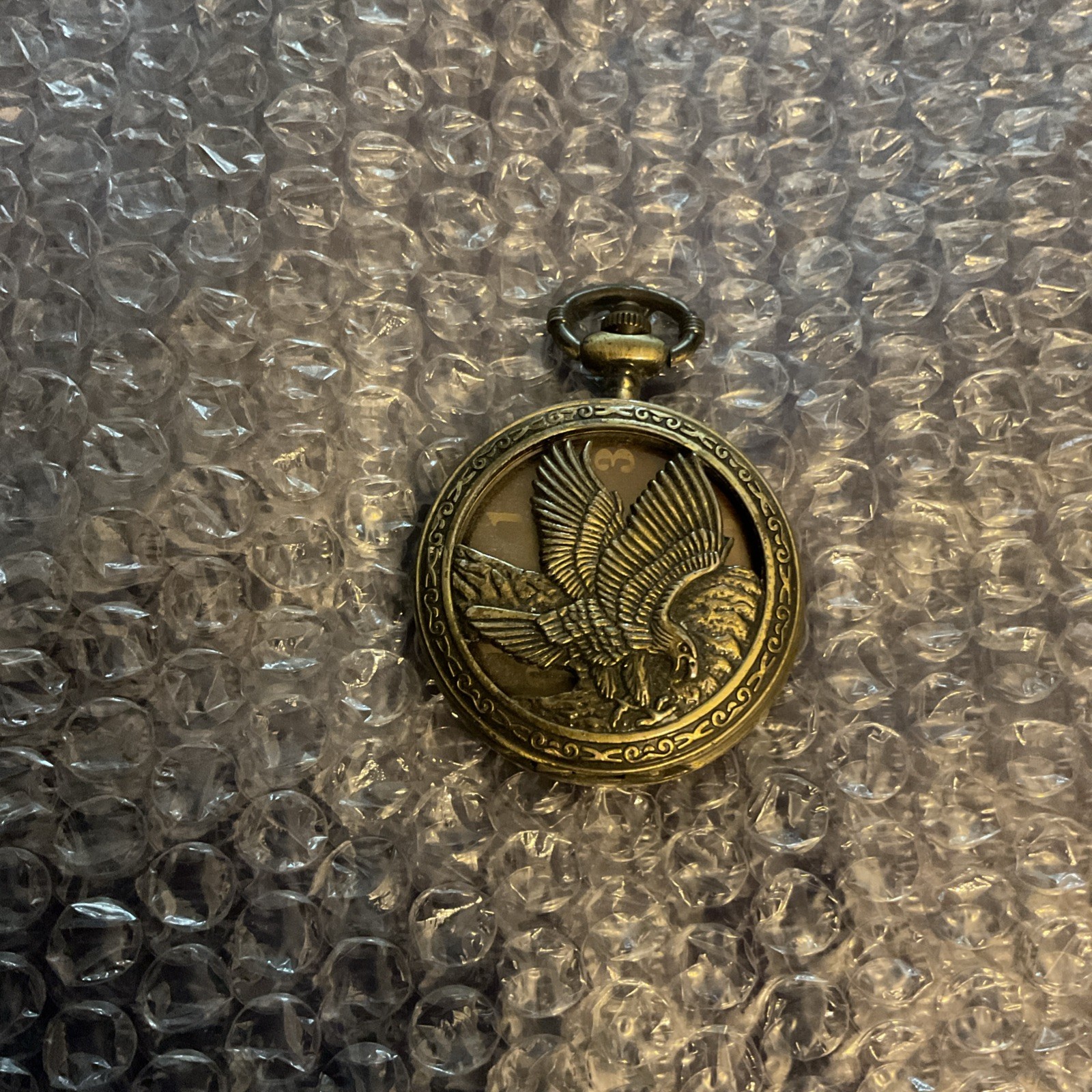 Unbranded Bronze Colored Eagle Designed Pocket Wa… - image 1