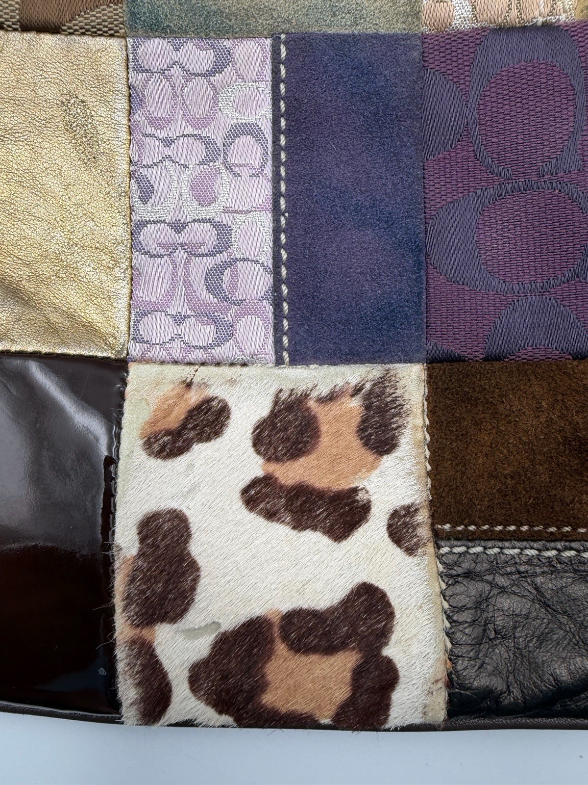 Coach Patchwork Crossbody Bag Brown Multi Leather… - image 6