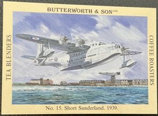 Butterworth Tea Card, Airborne Over East Anglia, #15 Short Sunderland 1939