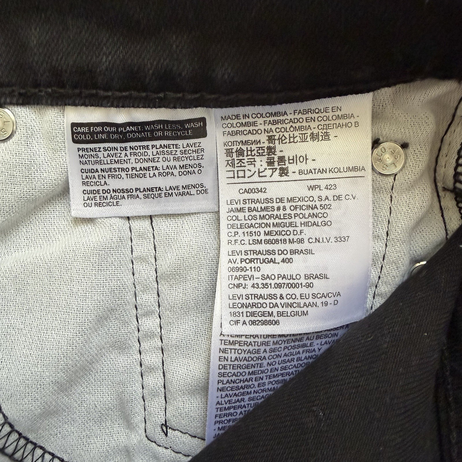 Levi's 514 Jeans Mens 29x30 Black Slim Straight Stretch Denim Casual Everyday thumbnail 8