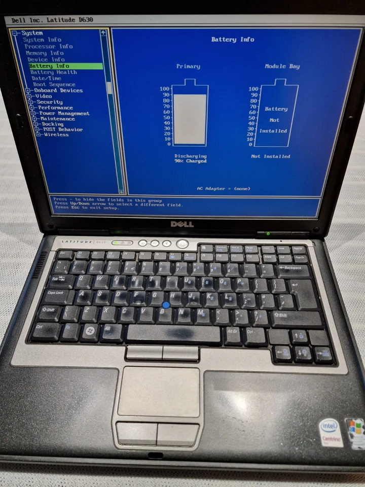 Dell Latitude D630 Laptop 14" IC2D 1.80GHz 80gb HDD 2GB RAM Power On Tested only - Image 4 of 4