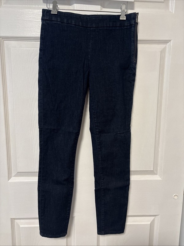Ann Taylor Factory Women's Jeggings Dark Blue, Size 4, Side Zipper