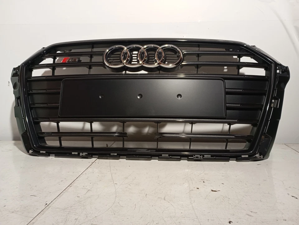 Audi A3 S3 8V3853651AE Black Front Grill Bumper Radiator Grille Radar OEM New - Image 4 of 4