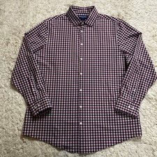 Mizzen Main Leeward Dress Shirt Mens Large Classic Performance Stretch Button Up