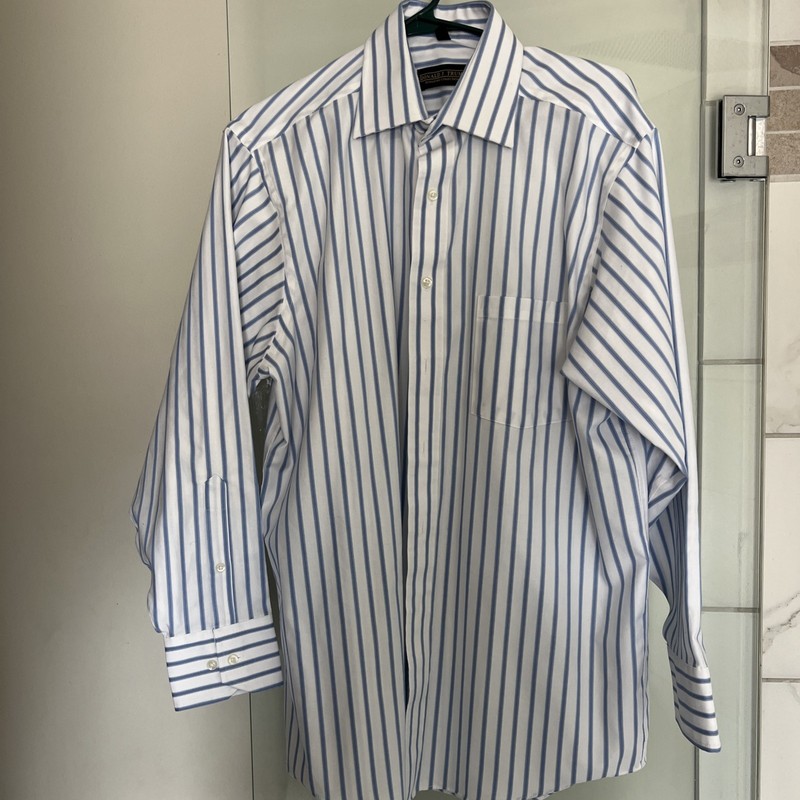 Donald Trump Signature button up dress  Shirt 16 32/33 White Collar Non Iron PVH