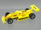Vintage Hot Wheels 1/64 Diecast 1982 Thunderstreak Yellow Pennzoil Indy Race Car