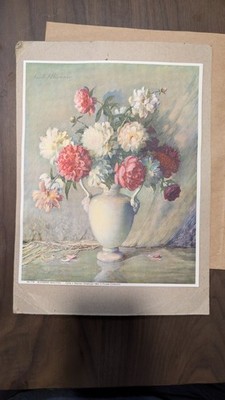 Blooming Beauties By Carole J. Blender VTG 1972 Lithograph PrintGrant Photo 8x10