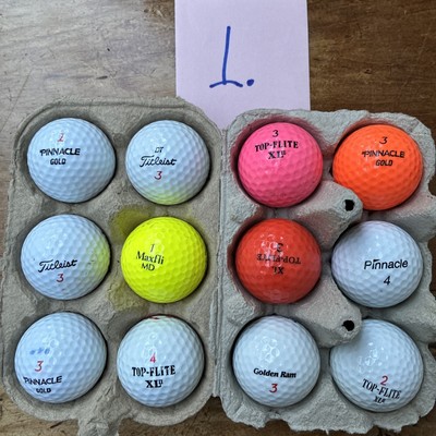 Golfbälle gebraucht 12 verschiedene Top Zustand 