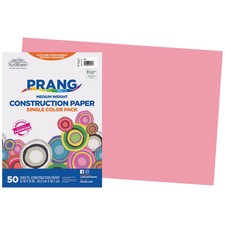 50 Count Pink Heavyweight Construction Paper for Arts and Crafts Projects
