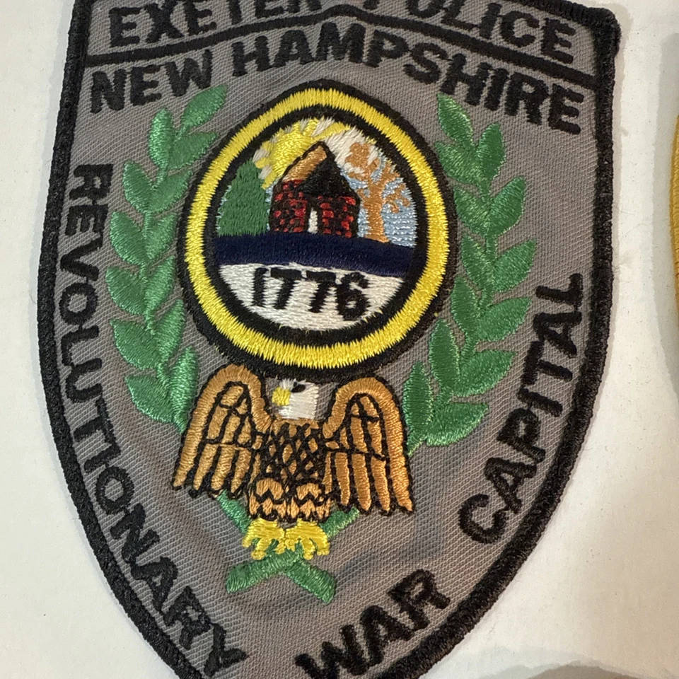 3 parches de bomberos de la policía de Exeter New Hampshire de colección NH capital de la guerra revolucionaria Foto 3 de 4